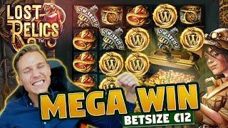 MEGA WIN! Lost Relics BIG WIN - 12 euro bet - Huge win from Casino LIVE stream