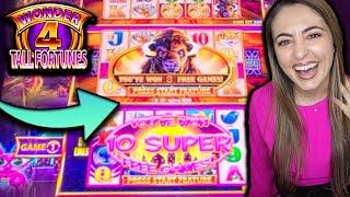 FAST SPIN LANDED the SUPER FREE GAMES on WONDER 4 IN VEGAS!