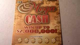 Mega Cash - $10 Illinois Lottery Instant Scratch off ticket Scratchcard
