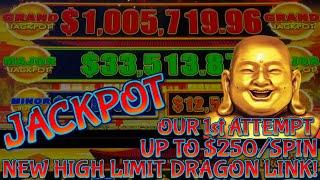 HIGH LIMIT Dragon Link Happy & Prosperous HANDPAY JACKPOT $50 Bonus Slot Machine W/ UP TO $250 SPINS