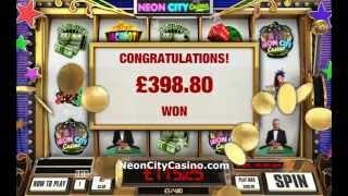 Neon City Casino Video Slot Free Spins Bonus