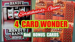 4  Card Wonder Game..mmmmmmMMM..and BONUS SCRATCHCARDS mmmmmmMMM •
