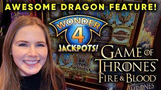 Nice Dragon Feature Win! Game Of Thrones Fire & Blood Slot Machine!