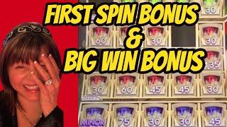 FIRST SPIN BONUS & A BIG WIN BONUS!