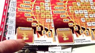 WoW!!.WINNER.I filmed Getting 1 of each 2 pound Scratchcards from Sainsburys..Here is The Result