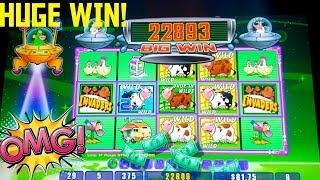 HUGE WIN! OUR BIGGEST WIN ON INVADERS ATTACK FROM PLANET MOOLAH SLOT MACHINE