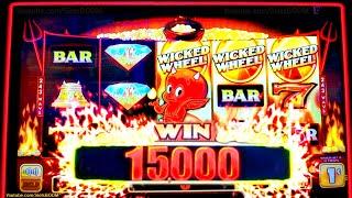 SMOKIN'' HOT STUFF - Wicked Wheel Slot Machine - WHEEL WIN!! - YAAMAVA CASINO