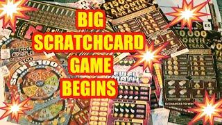 BIG SCRATCHCARD GAME..BEGINS"£200.OF £5..£3..£2..£1.CARDS