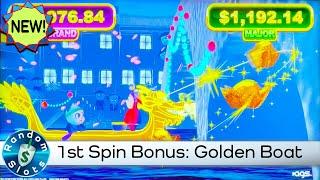 New⋆ Slots ⋆️Top Cash Golden Boat Slot Machine First Spin Bonus