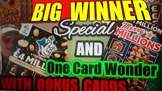BIG WOW!..BIG  WIN...JUST AMAZING AND FANTASTIC £100.00 of SCRATCHCARD GAME..CASH SPECTACULAR