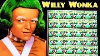 PURE IMAGINATION- WILLY WONKA slot machine Oompa Loompa Feature FULL SCREEN WILDS WIN!