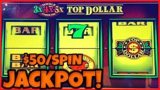 HIGH LIMIT TOP DOLLAR HANDPAY JACKPOT ⋆ Slots ⋆ $50 MAX BET Bonus Rounds Lightning Link Slot Machine