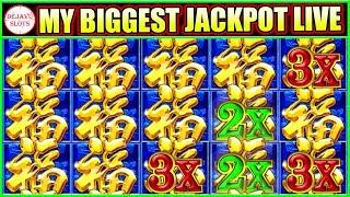 OMG I CAUGHT MY BIGGEST JACKPOT LIVE ON HIGH LIMIT RED FORTUNE SLOT MACHINE