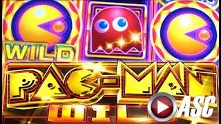 •BIG WIN AGAIN!!• NEW PAC-MAN (WILD EDITION) MAX BET! & MYSTERY DATE Slot Machine Bonus