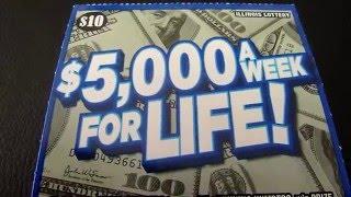 Non-loser! Winner?  What do you call it? $10 Scratchcard - $5,000 Week Instant Lottery Ticket