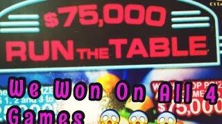$5 Run the Table biggest win on my favorite ticket from CT Lottery