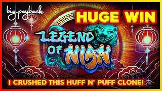 Lock It Link Huff N' Puff Clone = HUGE Win at the Casino! New Lock It Up Legend of Nian!