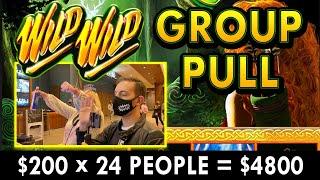 ⋆ Slots ⋆ WILD WILD Group Pull ⋆ Slots ⋆ $200 x 24 people = $4800 at Choctaw Casino Durant #ad