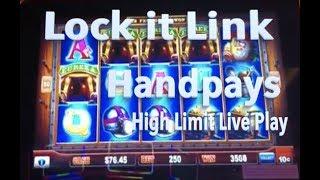 NEW HANDPAYS (LOCK IT LINK)!  High Limit Live play + handpays and other wins