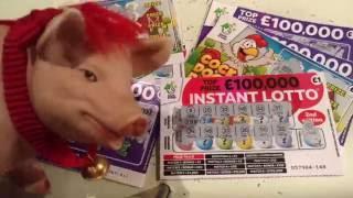 Scratchcards...Scratchcards.Here we GoooOOOO!!!..with Moaning Piggy