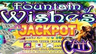 RETRIGGER INSANITY! Fountain of Wishes JACKPOT HANDPAY! High Limit Slot Machines