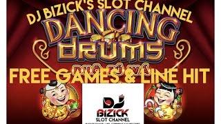 ~** MYSTERY PICK BONUS **~Dancing Drums Slot Machine ~ NICE WIN & HUGE LINE HIT! • DJ BIZICK'S SLOT 