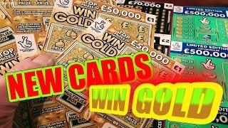 NEW "WIN GOLD" SCRATCHCARDS & £500,000 JP GREEN & GOLD 7s & CASH 7s DOUBLER & CASHWORD"SPIN £100