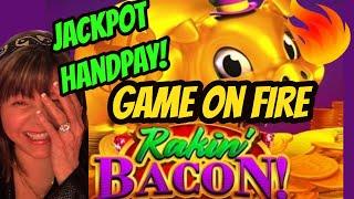 Jackpot Handpay! Big Wins! Re-triggers-So Much Bacon!