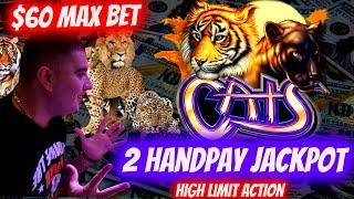 $60 Max Bet ⋆ Slots ⋆HANDPAY JACKPOT⋆ Slots ⋆ On High Limit CATS Slot | Cash Cove Slot Machine ⋆ Slo