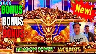 DRAGON TOWER JACKPOTS•EXCITING! BACK TO BACK BONUSES!•NEW SLOT MACHINE!