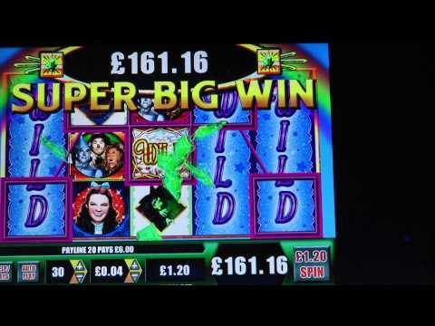 £264 SUPER BIG WIN (220 X stake) on THE WIZARD OF OZ™ slot at Jackpot Party®