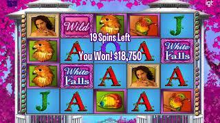 WHITE ORCHID Video Slot Casino Game with a RETRIGGERED FREE SPIN BONUS