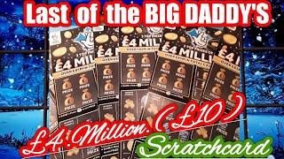 Big daddy...Last of the £4.Million (£10) Scratchcards..One Card Wonder game