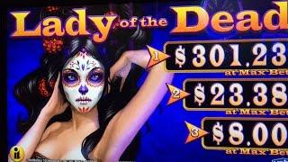 Lady of the Dead Slot Bonus - Max Bet! Nice Win with Progressive!