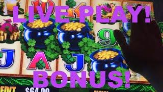 LIVE PLAY on Leprecoins Slot Machine with Bonus