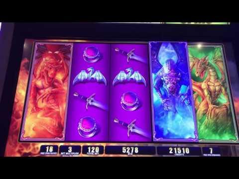 WMS Dragon's Fire Slot Machine Line Hit & 2 Bonuses