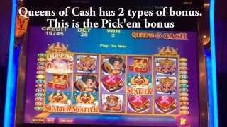 Aristocrat's Queens Of Cash Slot Machine - Pick'Em Bonus Example