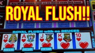 ROYAL FLUSH PLUS ANOTHER JACKPOT IN THE SAME HAND!? OMG!!