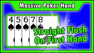 STRAIGHT. FLUSH. ON. FIRST. HAND. Massive Video Poker Win • The Jackpot Gents