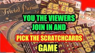 SCRATCHCARDS.TO PICK..FOR SCRATCHING..ON THURSDAY BIG GAME.EVERY WEDNESDAY YOU CAN ENTER"WATCH SEE"