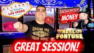 High Limit Top Dollar, Wheel Of Fortune & Monopoly Slot Machines Bonuses ! Live High Limit Slot Play