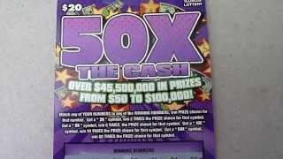 50X the Cash - $20 Illinois Lottery Scratch off Instant Ticket