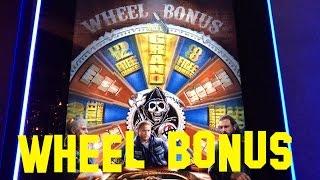 Sons of Anarchy Live Play Max Bet BONUS WHEEL SPIN FREE SPINS Slot Machine