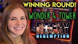 Awesome Bonus! Rocky Redemption Slot Machine! Wonder 4 Tower Bonuses!