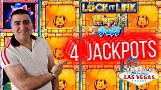 4 HANDPAY JACKPOTS On High Limit Huff N Puff & Konami Slot Machines