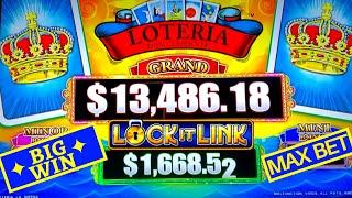 LOCK IT LINK Loteria Don Clemente Slot Machine •BIG WIN• | Spin It Grand Slot Max Bet Bonus