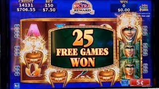 KONAMI WILD AZTEC Slot Machine $7.50 Max Bet Bonus Won | Live Slot Play w/NG Slot