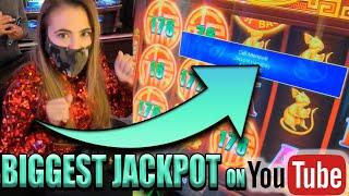 RECORD SMASHED! BIGGEST JACKPOT on YouTube For PRANCING PIGS SLOT MACHINE in VEGAS
