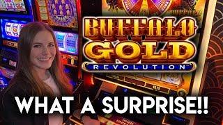 Huge Suprise Win! Buffalo Gold Revolution Slot Machine!!