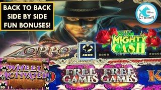*NEW* Zorro Slot Machine - Side by Side Bonuses w/Full Screen! (Part 1 of 2)